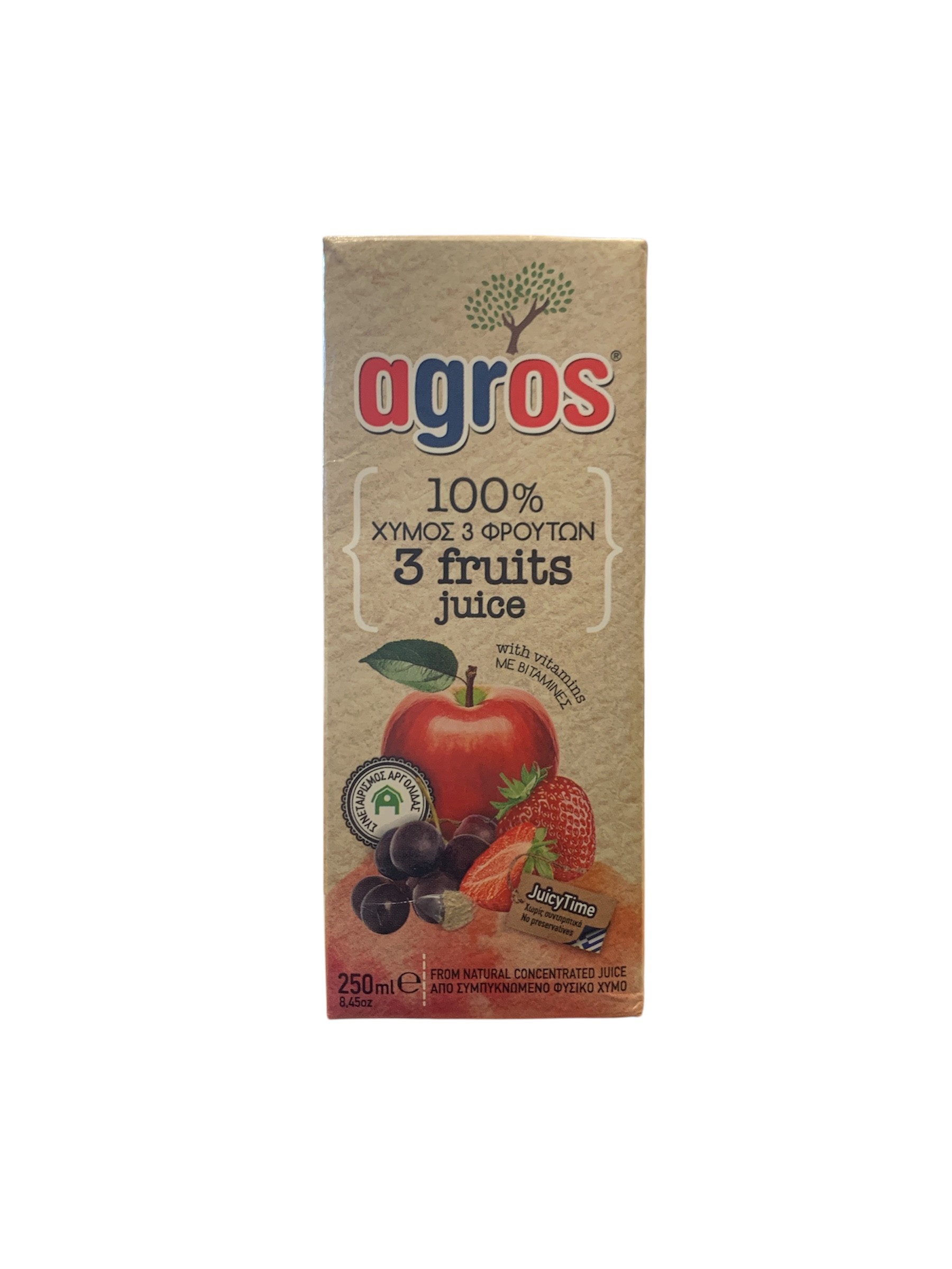 Χυμος 3 Φρουτα 250ml Agros